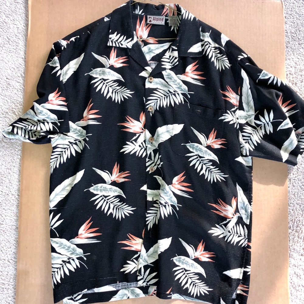 Alpine Design Hawaiian 100% Silk S/S Camp Shirt
